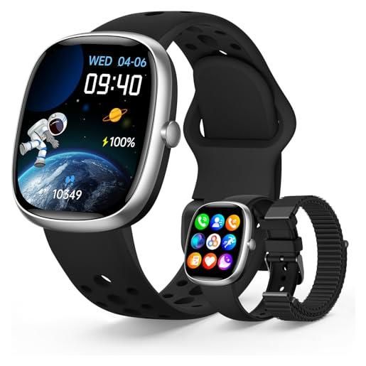JoJoego fitness tracker smartwatch bambini, orologio smartwatch bambino con 100+ modalità sportive, contapassi, frequenza cardiaca, monitor del sonno, impermeabile ip68, regalo per ado 5-16, nero