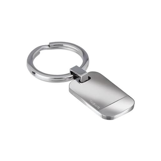 Breil gioiello tj2966 collezione tailor, portachiavi da uomo in acciaio colore argento misura 6,5 con senza pietre