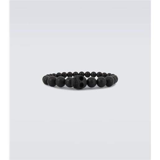 McQueen bracciale skull con teschio e perline