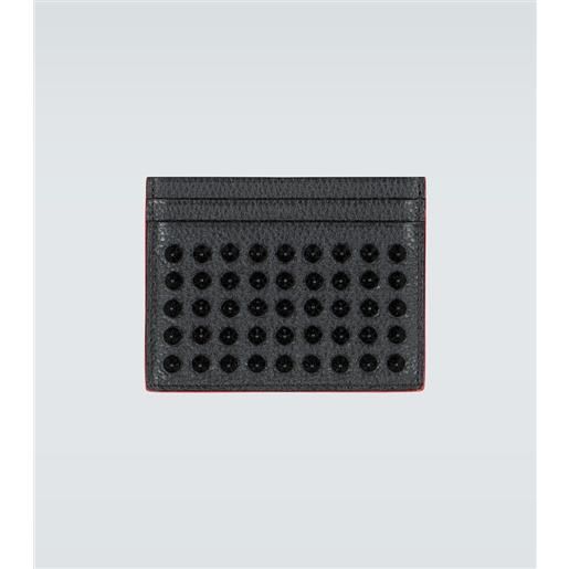 Christian Louboutin portatessere kios spikes in pelle