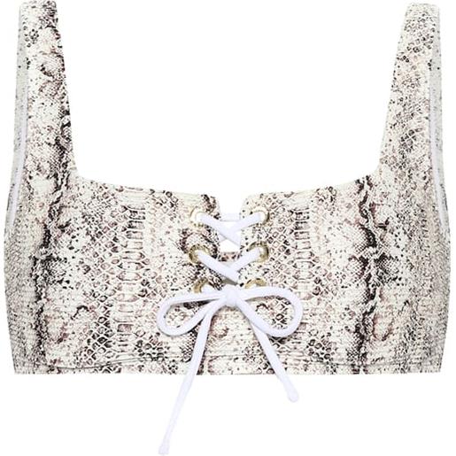 Heidi Klein top bikini zambia a stampa serpente