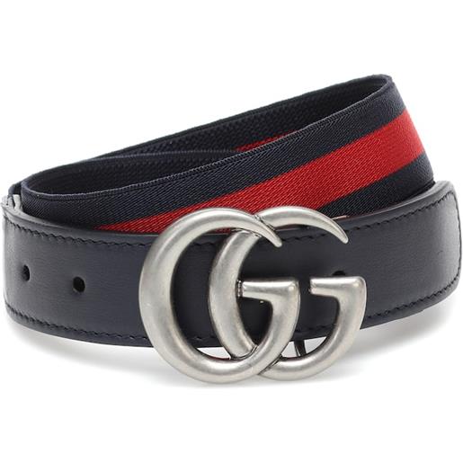 Gucci Kids cintura gg in tessuto e pelle
