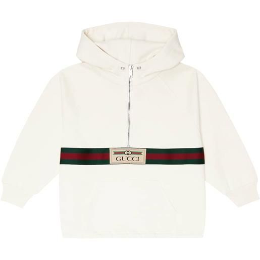 Gucci Kids felpa web in jersey di cotone