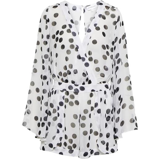 Alexandra Miro jumpsuit corta emma in chiffon a pois