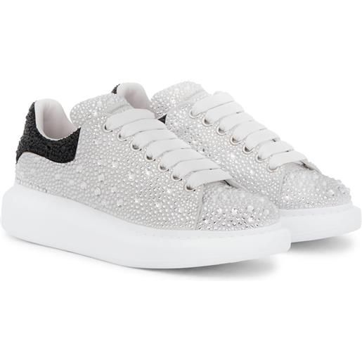 McQueen sneakers oversized in pelle con cristalli