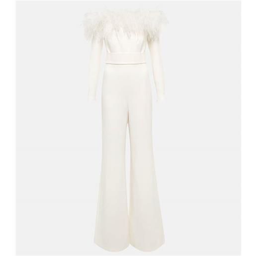 Safiyaa jumpsuit con piume