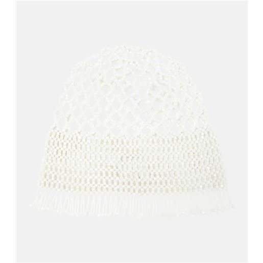 Jil Sander cappello con perline