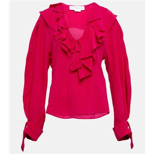 Victoria Beckham blusa in crãªpe de chine di seta