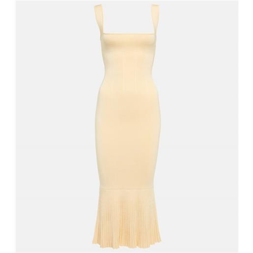 Galvan abito midi svasato in jersey