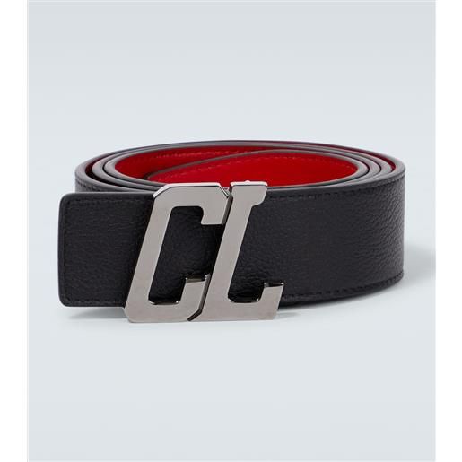 Christian Louboutin cintura in pelle con logo cl