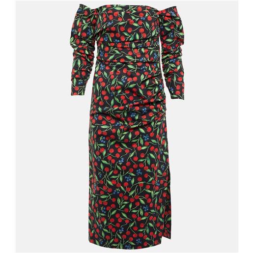 Carolina Herrera abito midi in misto cotone