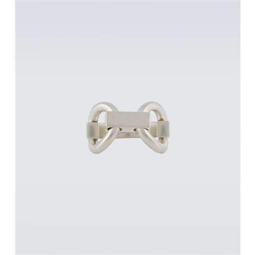 Jil Sander anello a catena in argento sterling