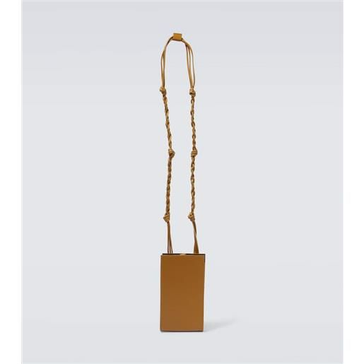 Jil Sander custodia per i. Phone in pelle goffrata