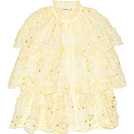 Self-Portrait Kids mantella in organza con applicazioni