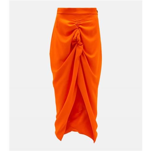 Vivienne Westwood gonna midi asimmetrica panther in crãªpe