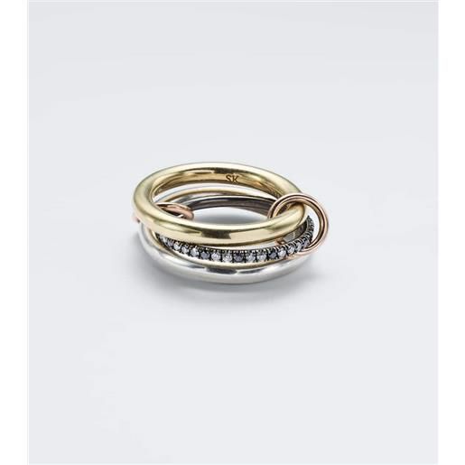 Spinelli Kilcollin anello libra in oro 18kt e argento sterling con diamanti