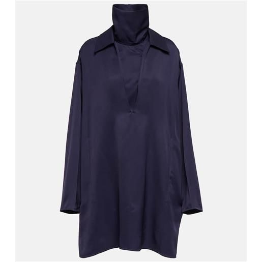 Jil Sander miniabito in raso con collo alto