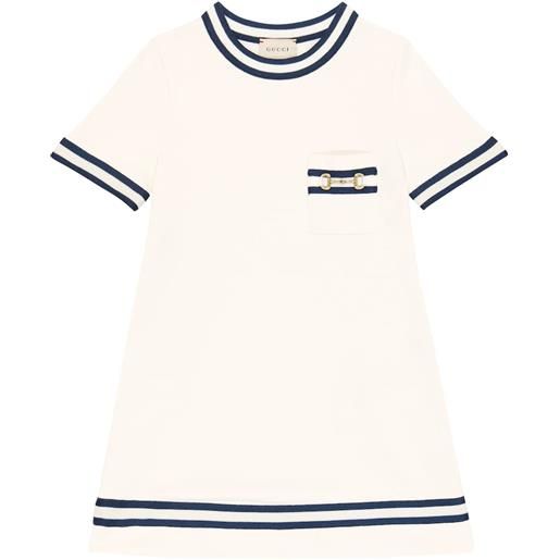 Gucci Kids abito horsebit in cotone