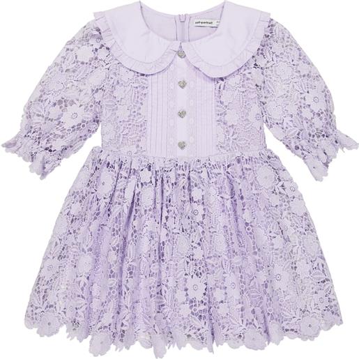 Self-Portrait Kids abito in pizzo floreale