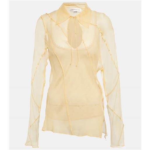 Victoria Beckham blusa in crãªpe de chine