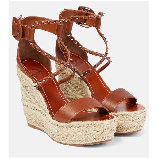 Christian Louboutin espadrillas chocazeppa in pelle con zeppa