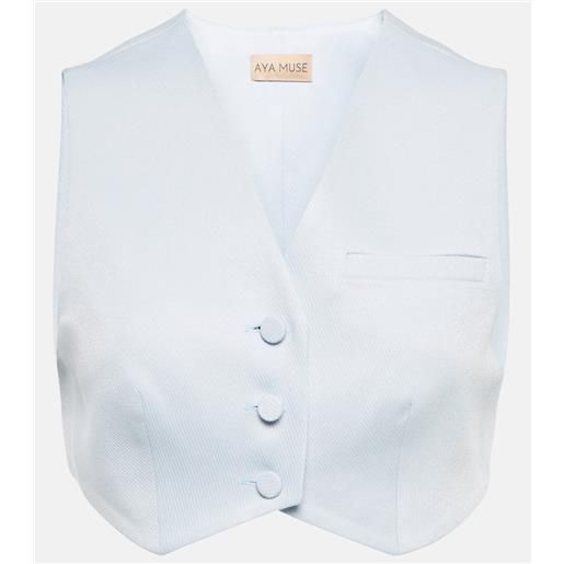 Aya Muse gilet cropped auri