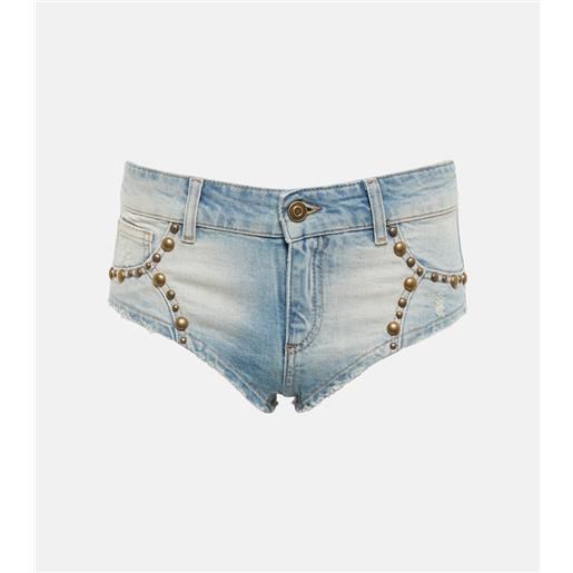 Blumarine shorts di jeans a vita bassa
