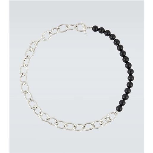 Jil Sander collana in argento sterling