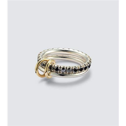 Spinelli Kilcollin anello enzo in argento sterling e oro 18kt con diamanti