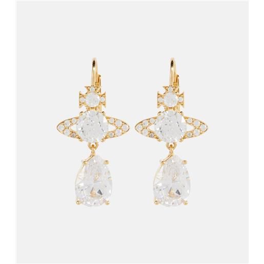 Vivienne Westwood orecchini orb con cristalli