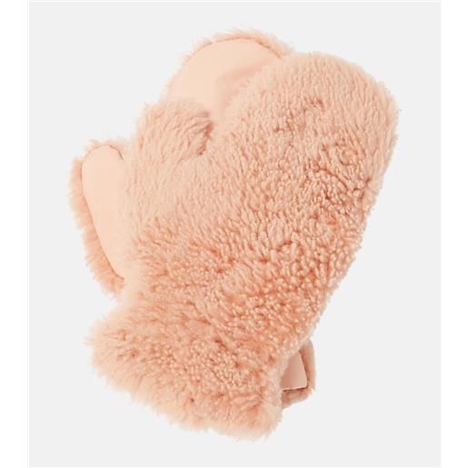 Yves Salomon muffole con finiture in shearling