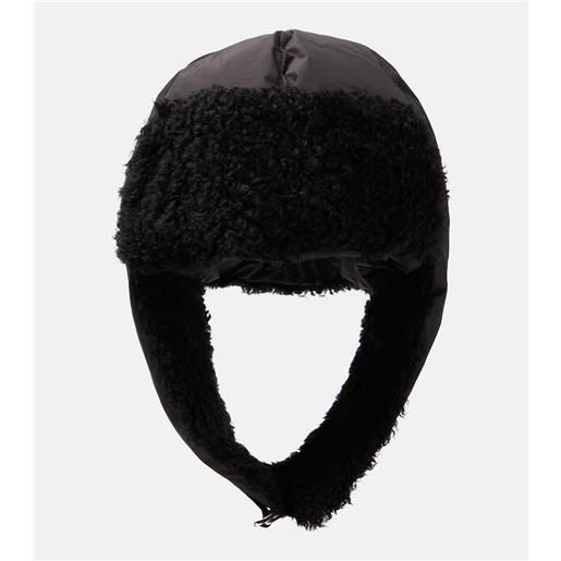 Yves Salomon cappello imbottito con shearling