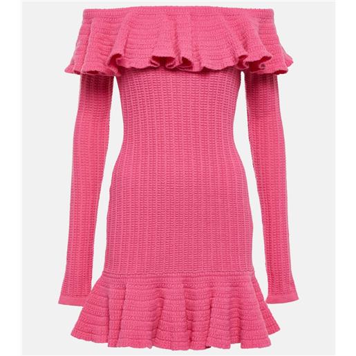 Blumarine miniabito con ruches eâ scollo bardot