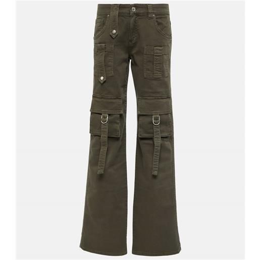 Blumarine pantaloni cargo in denim a vita bassa