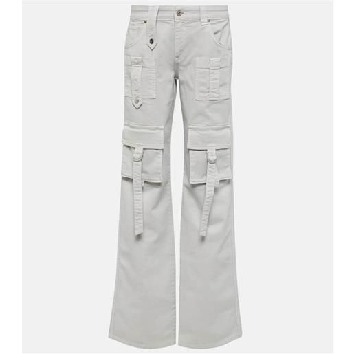 Blumarine pantaloni cargo di jeans a vita bassa
