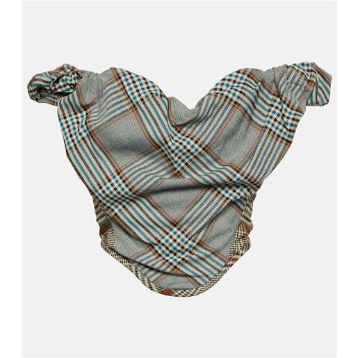 Vivienne Westwood top bustier in crãªpe a quadri