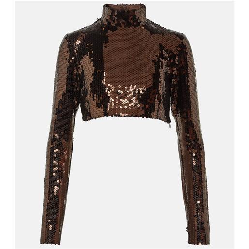 Taller Marmo dolcevita cropped cherilyn con pallettes