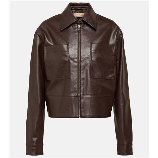 Aya Muse giacca tolobu in similpelle