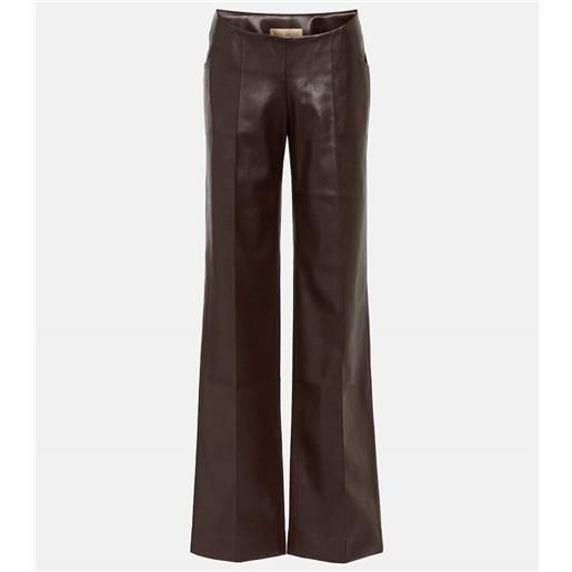 Aya Muse pantaloni a gamba larga in similpelle