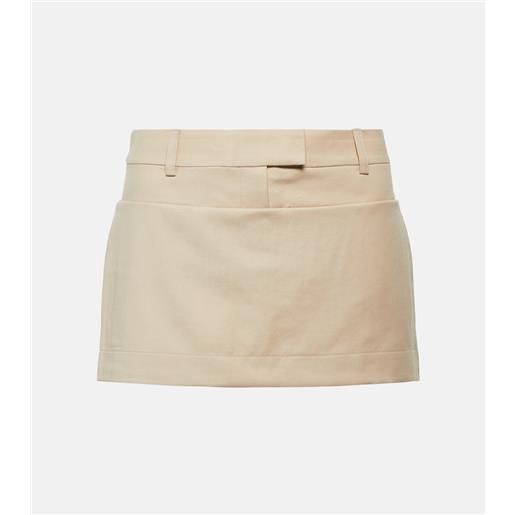 Aya Muse minigonna lacun in lana