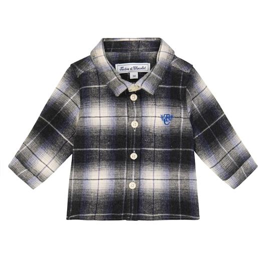 Tartine et Chocolat camicia in flanella di cotone a quadri