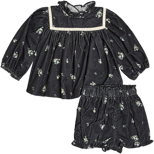 C'era Una Volta baby - top e culottes ayame in velluto a coste