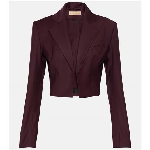 Aya Muse blazer cropped sylva in lana