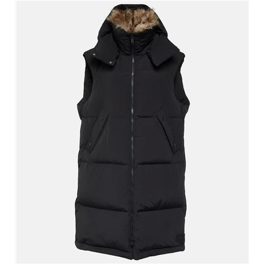 Yves Salomon piumino senza maniche con shearling