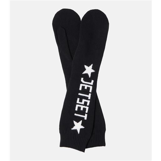 Jet Set muffole in lana vergine con logo