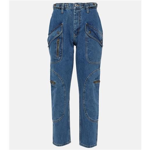 Re/Done jeans cargo racer a vita alta