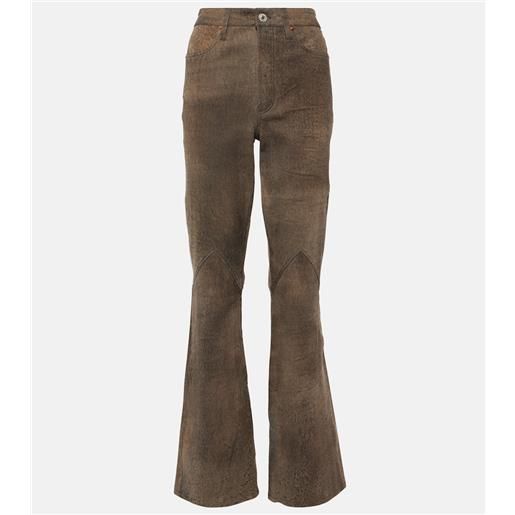 Re/Done jeans bootcut in pelle a vita alta