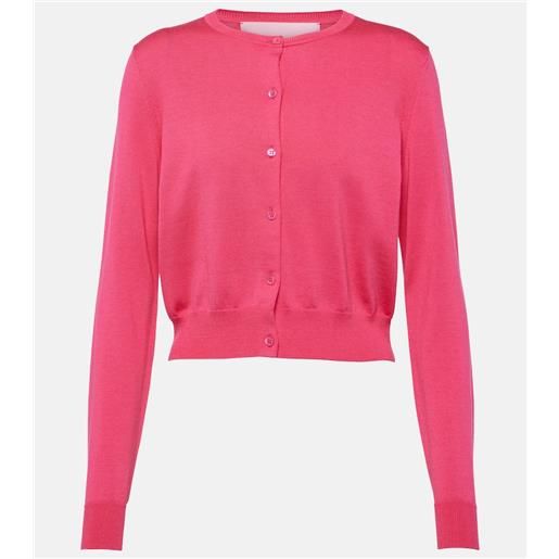 Carolina Herrera cardigan cropped in cotone e seta