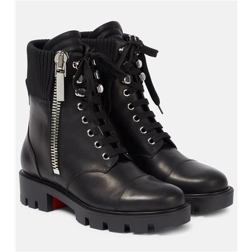 Christian Louboutin anfibi en hiver lug in pelle