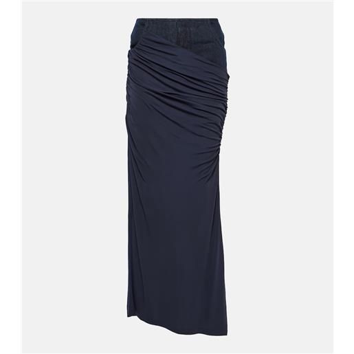 Christopher Esber gonna lunga di jeans a vita bassa